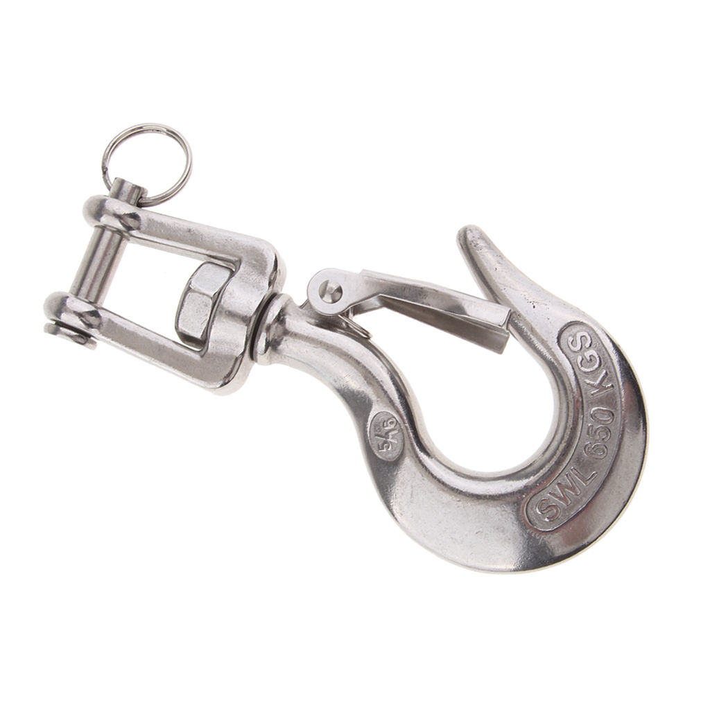 304 Stainless Steel Swivel Eye Clevis Lifting Chain Snap Hook 5/16 Inch
