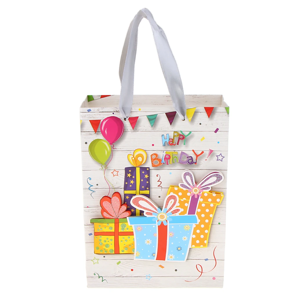 Baby boy Print Gift Bags with Corded Handles Bulk Buy Wholesale