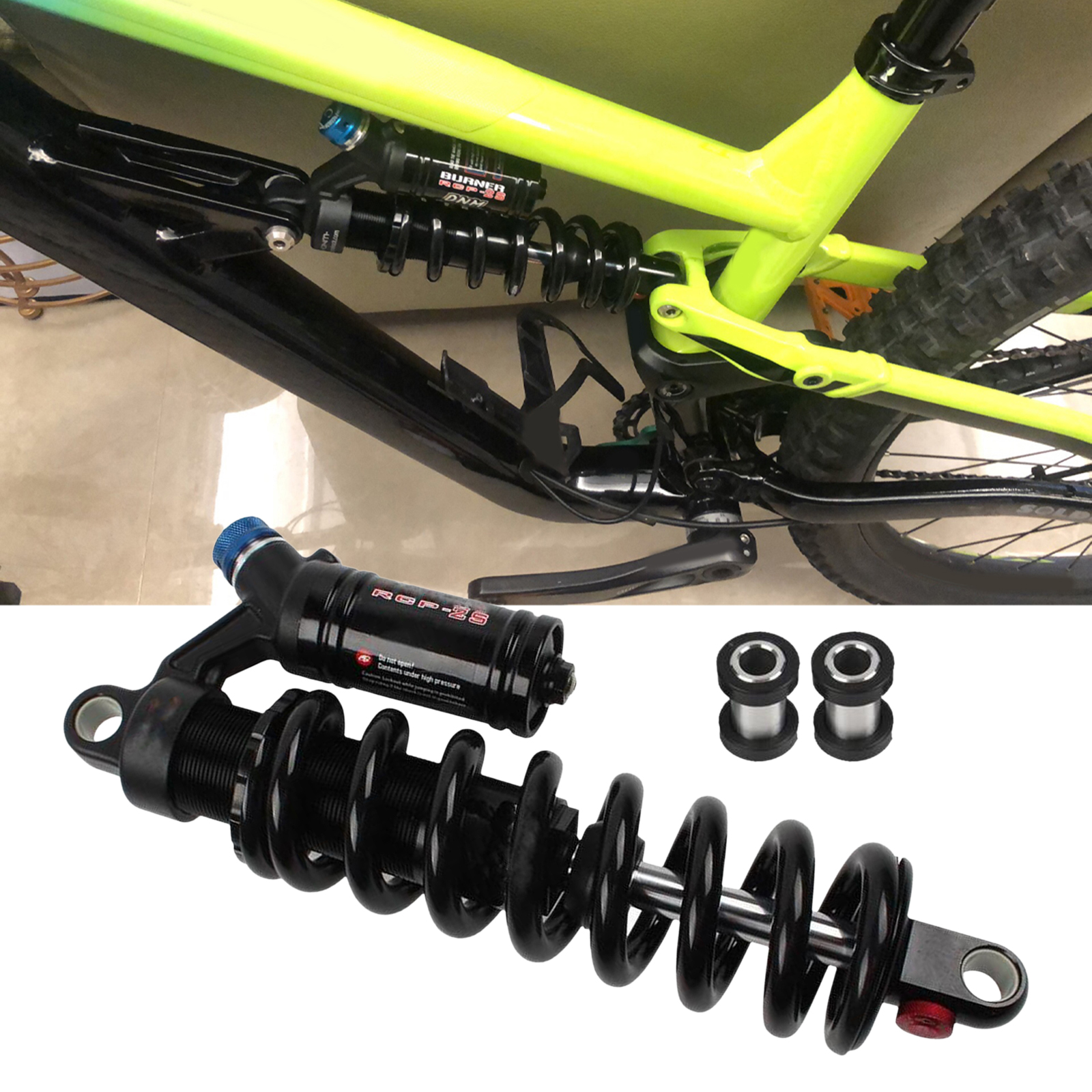 Downhill Mountain Bike Rear Shock Aluminum Alloy 550 lbs 190/200/210/220/240mm Air Shock MTB Bikycle Accessories Part