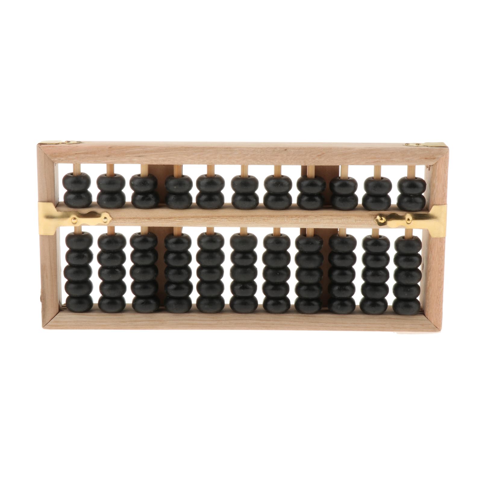 11 Column Abacus Arithmetic Soroban Wooden Frame Student Calculator Counting