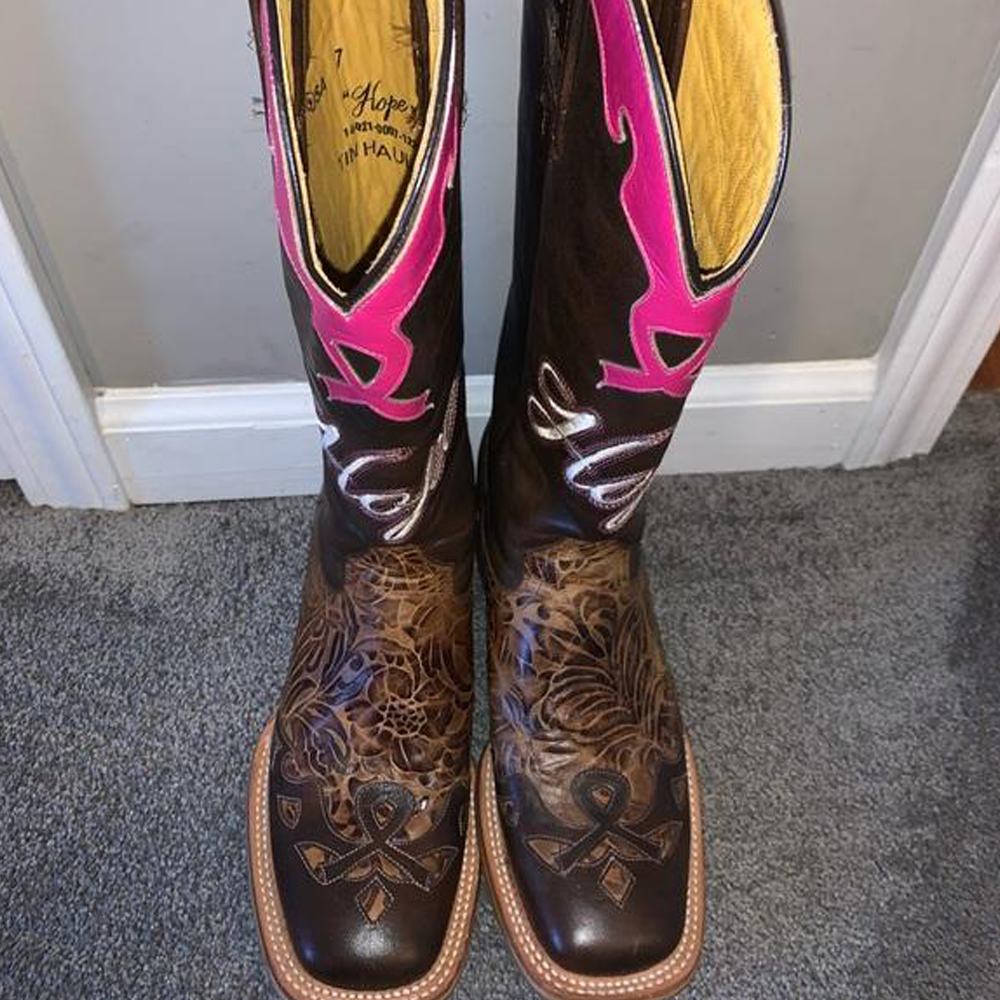 breast cancer awareness cowgirl boots