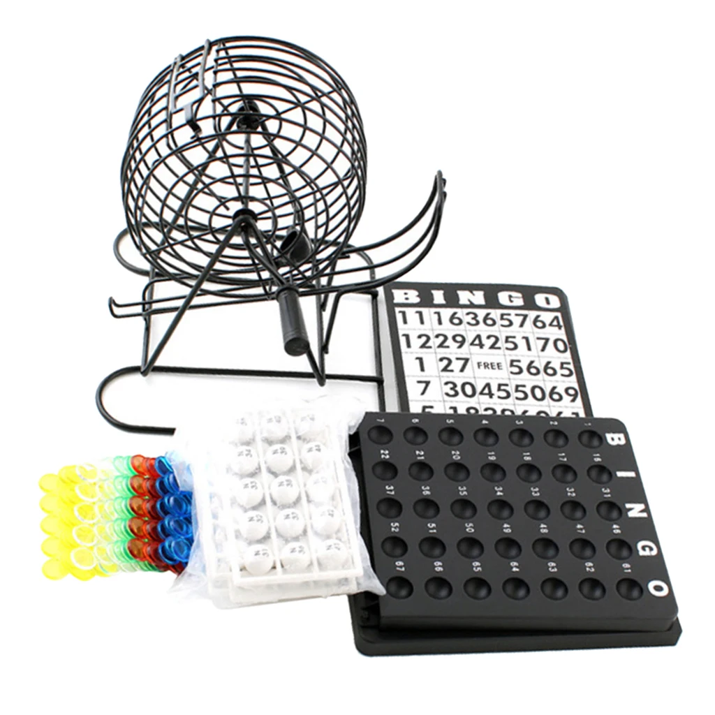 Bingo Lottery Cage Rotary Cage Game Machine Game Aids Bag Fillers Toy Set
