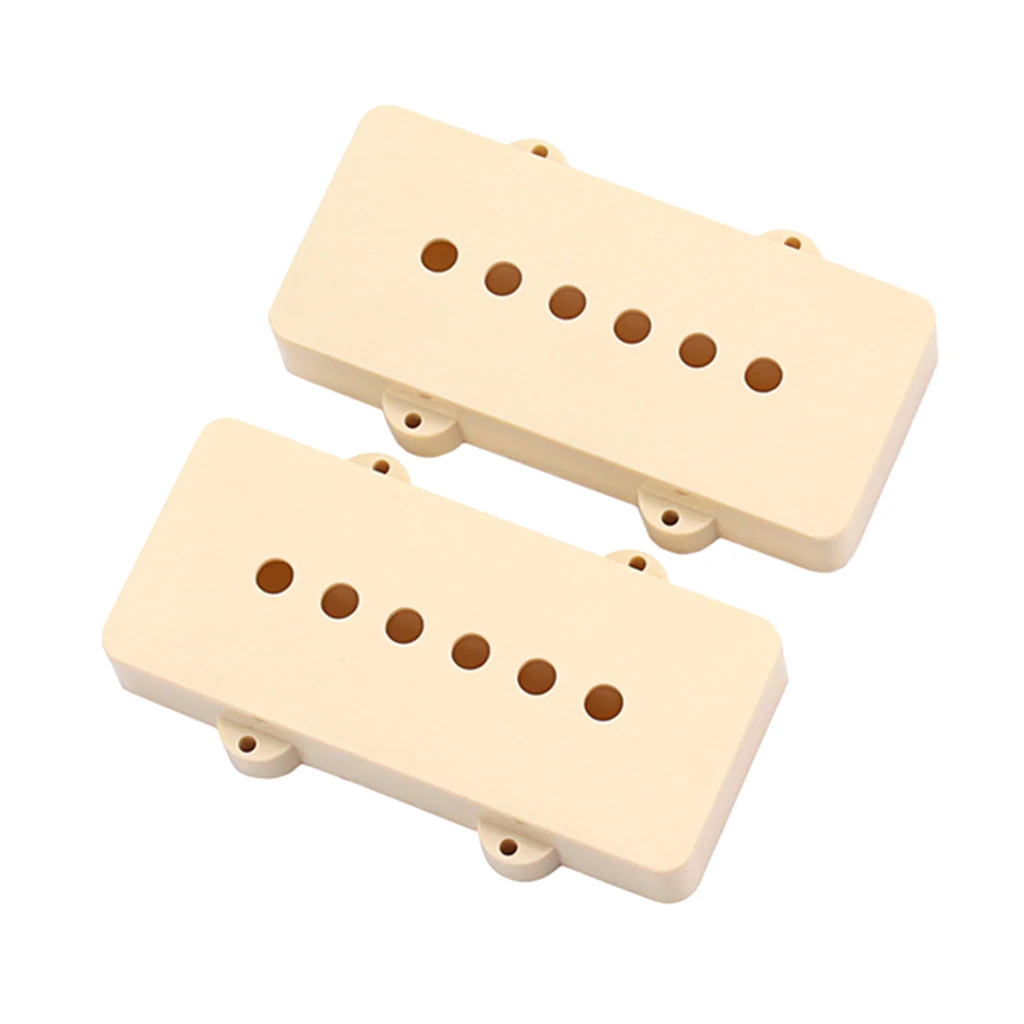 Pack of 2 Soapbar Guitar Pickups Covers Shell Cream for 6 Strings Electric Guitar P90 Pickups - Beige