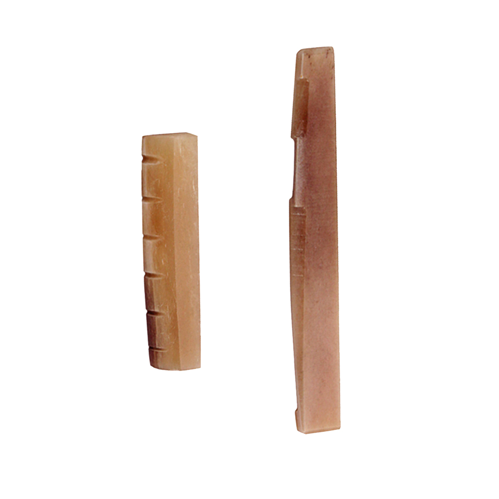 6 String Guitar Bone Bridge Saddle And Nut Made Of Camel Bone NEW