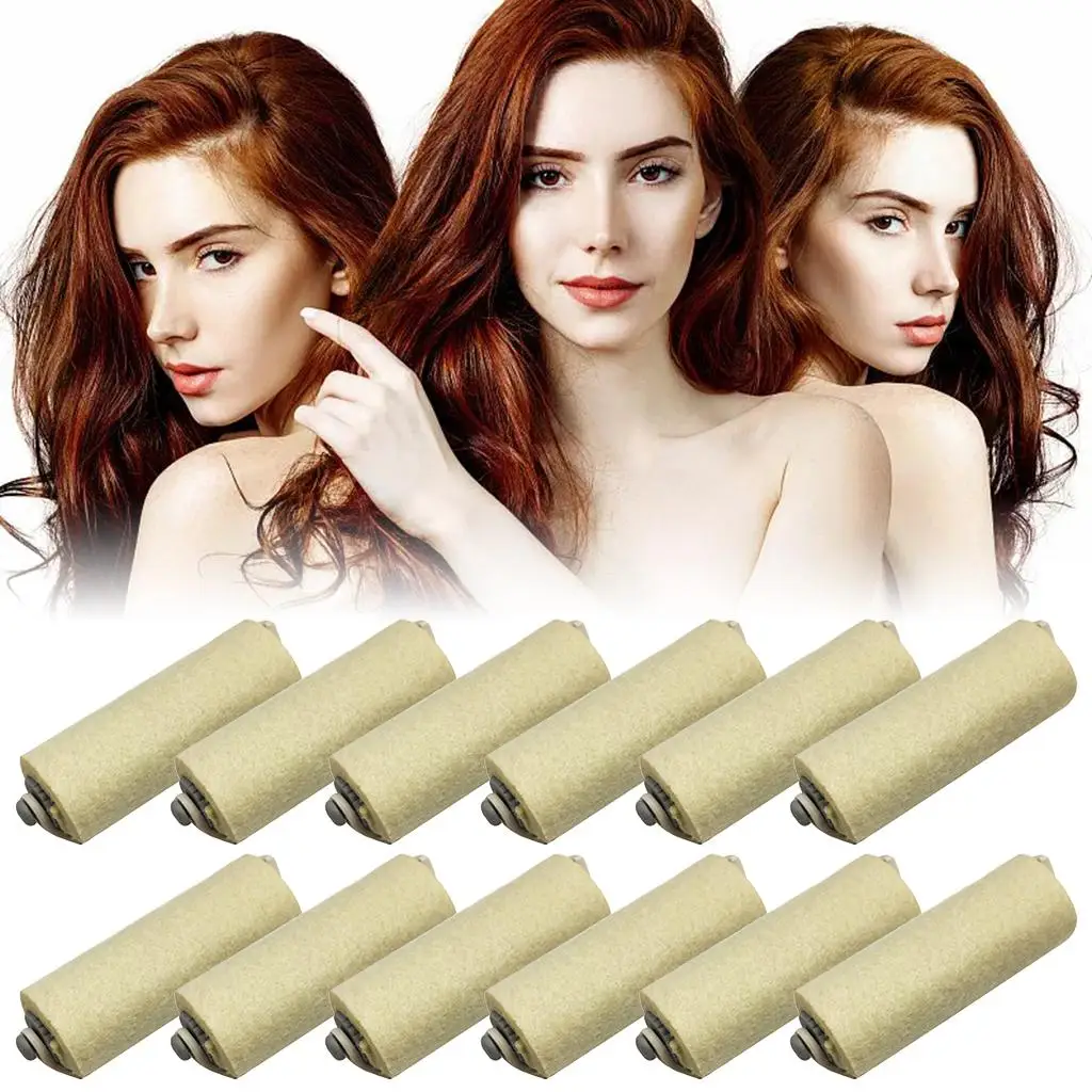 Set of 12 Hot Perm Air Pressure Cotton Curling Hair Natural Perming Curlers Hair Dyeing Tools for Beauty Salon Hairdressers