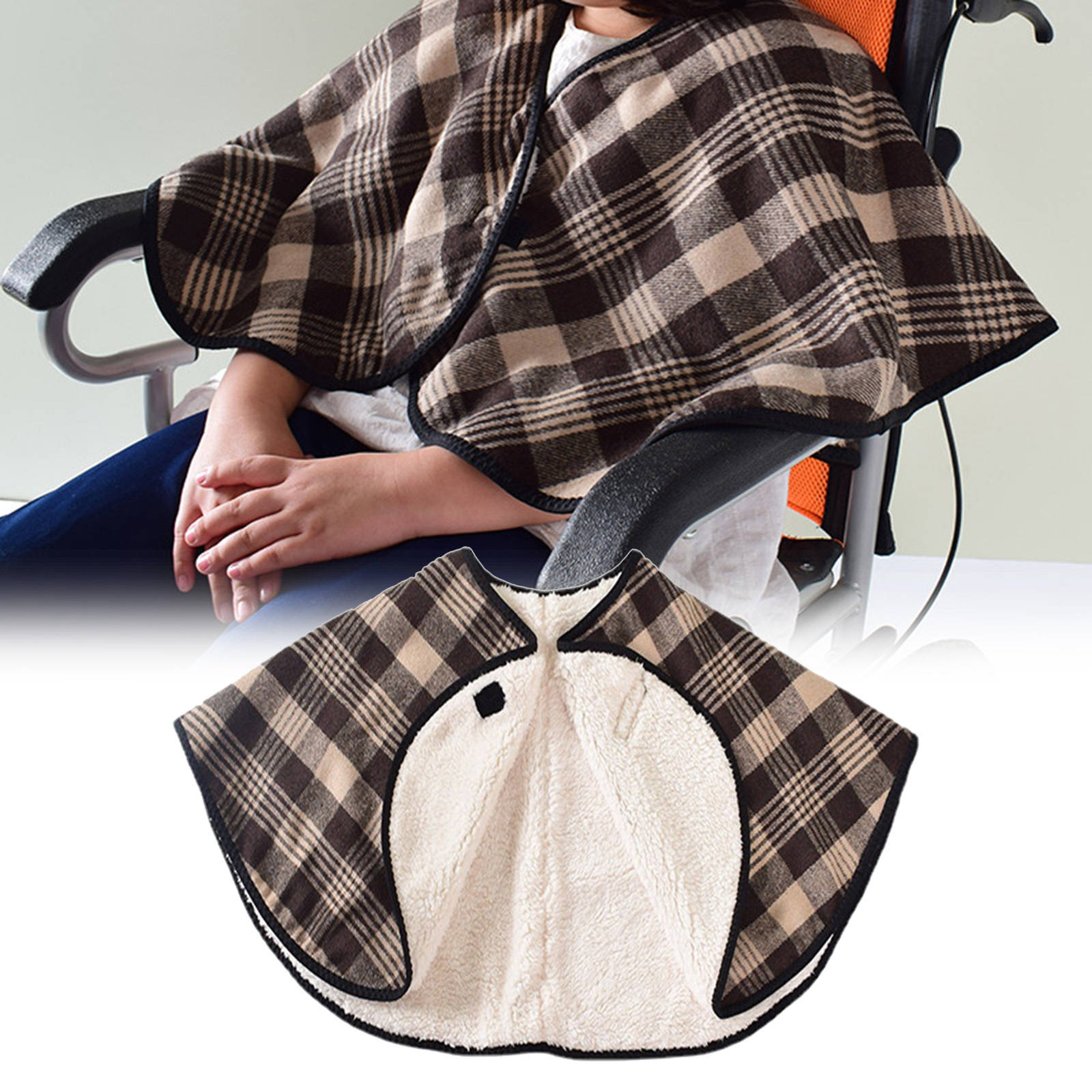 Neck Heat Pad Shoulder Shawl Reusable Washable Portable for Watching TV On Couch in Bed