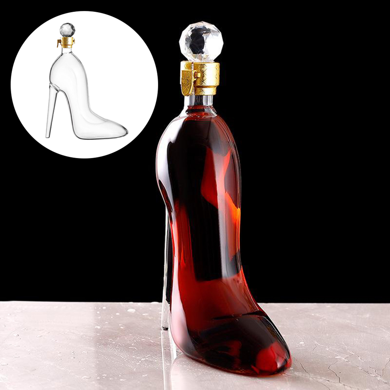 Novelty Whisky Decanter Luxurious Crystal Glass Merlot Vodka Wine Bottle Women Gift
