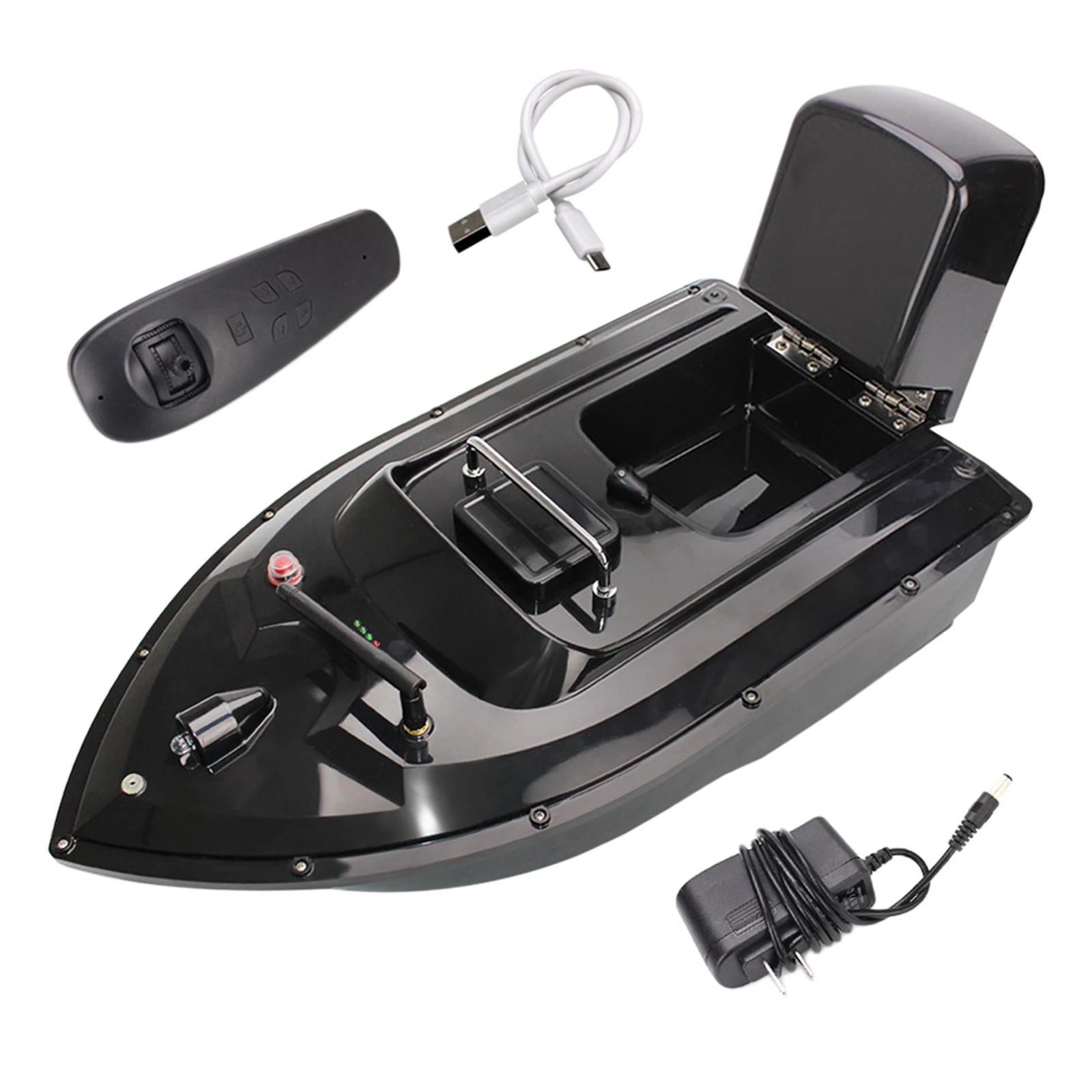 Fishing Bait Boat Remote Control RC Boat Fishing for Adults Fish Finder 500m 1.5kg Loading Night Light Wireless Lure Boat