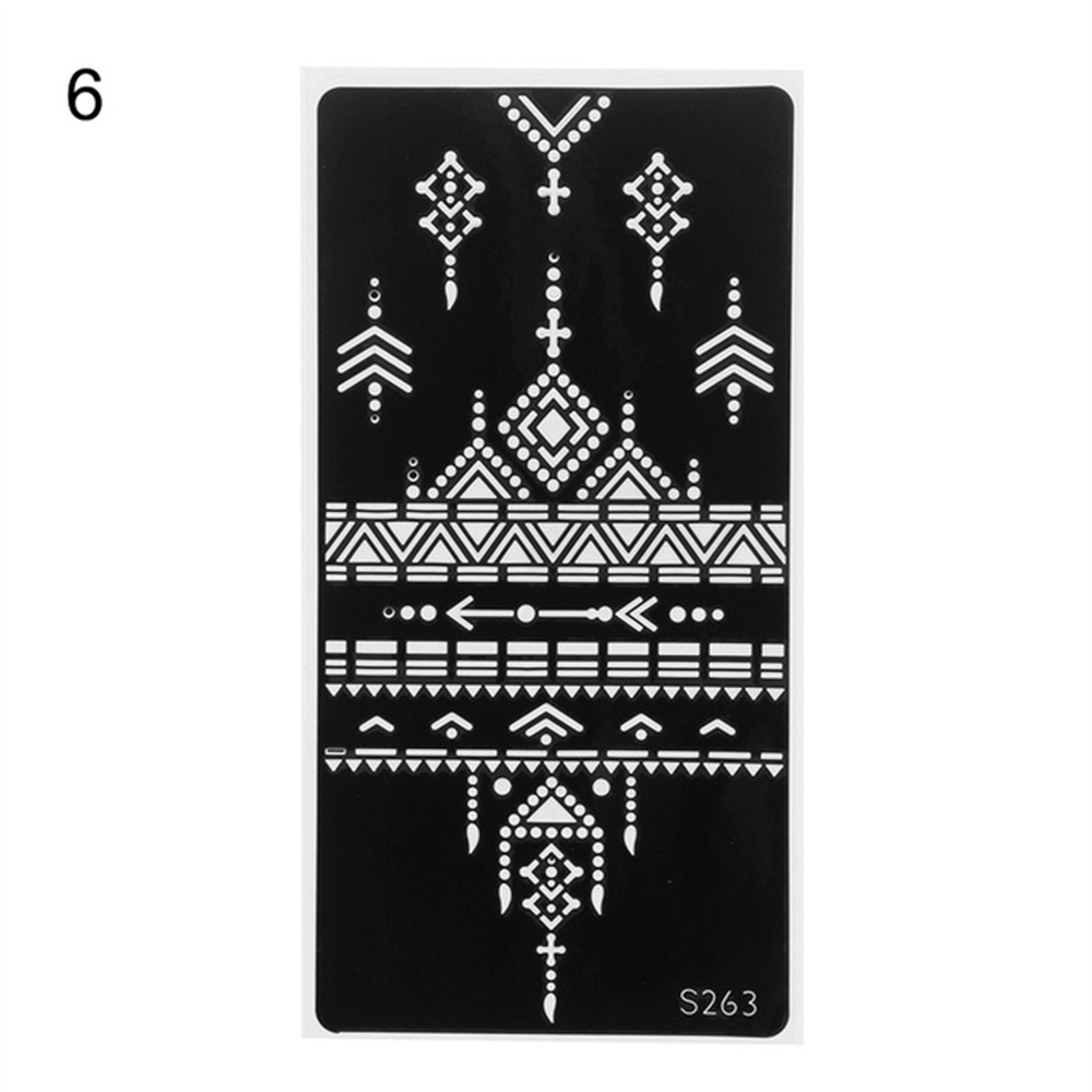 Best of 1PCs Professional Henna Stencil Temporary Hand Tattoo Body Art Sticker Template Wedding Tool India Flower Tattoo Stencil New Reviews & Tips - Image 6