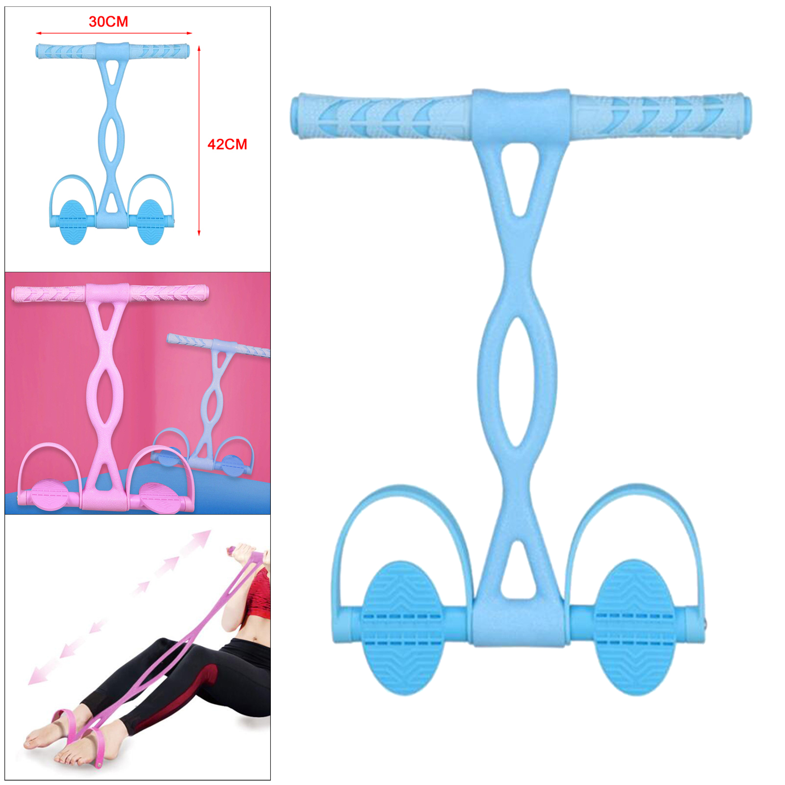 Elastic Pedal Resistance Band Pull Ropes Exerciser Home Gym Yoga Training Elastic Bands For Fitness Ab Waist Arm Leg Training