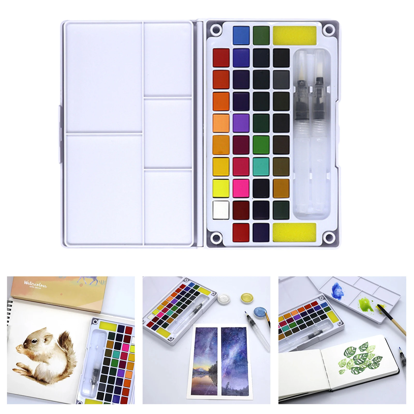 Deluxe Artist Watercolour Painting Set 36 Colors Solid Water Colours Paint Accessories, Great for Artists, Beginner & Adults
