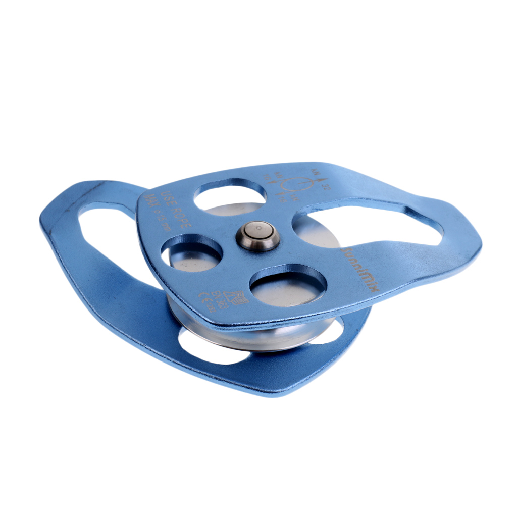Safety 32KN Rock Climbing Single Pulley Tree Rigging  Mountaineering Hauling Rope Accessory Euqipment