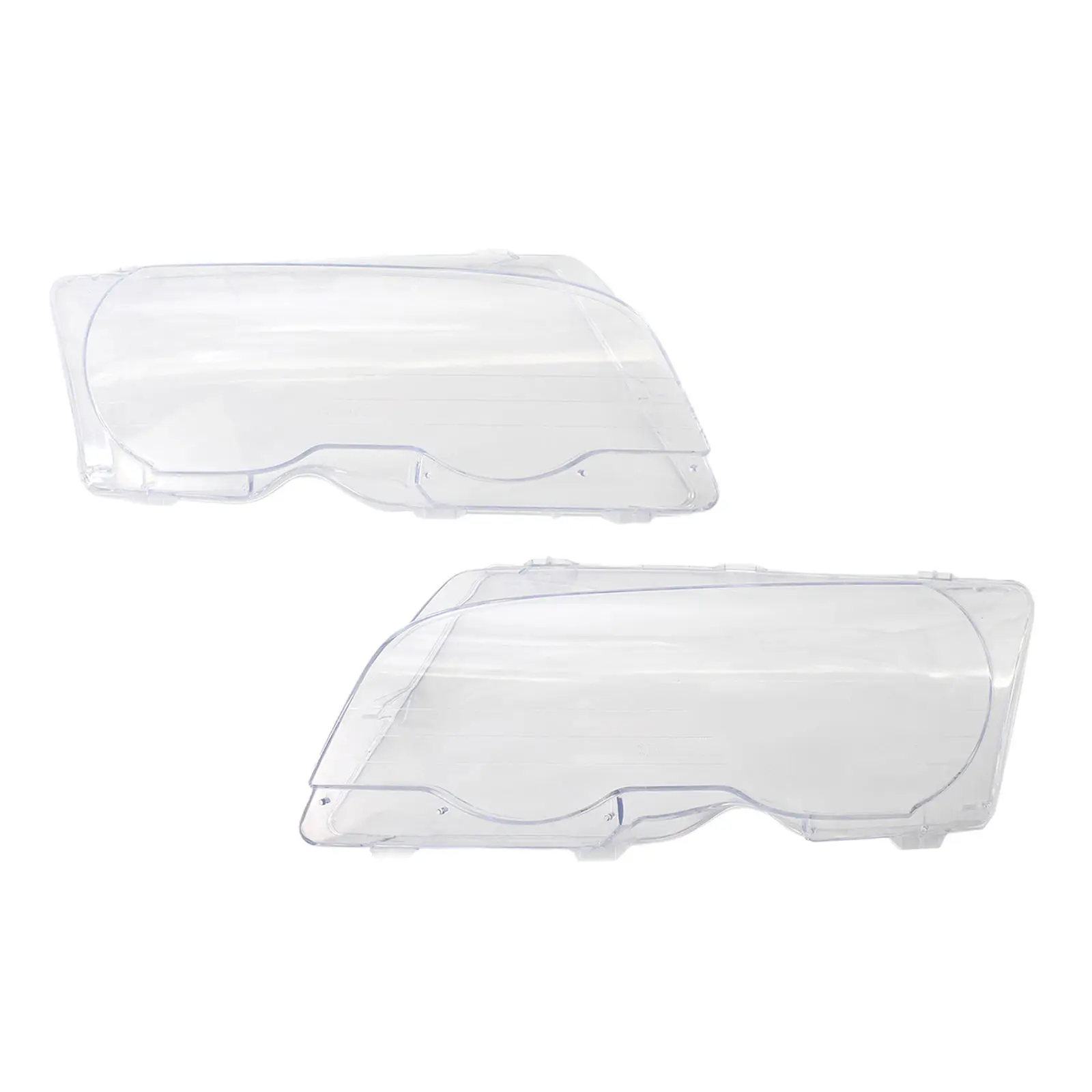 Left & Right Headlight Lens Cover fits for BMW 3 E46 2-Door 1999 2000 2001 2002,Sturdy and Durable