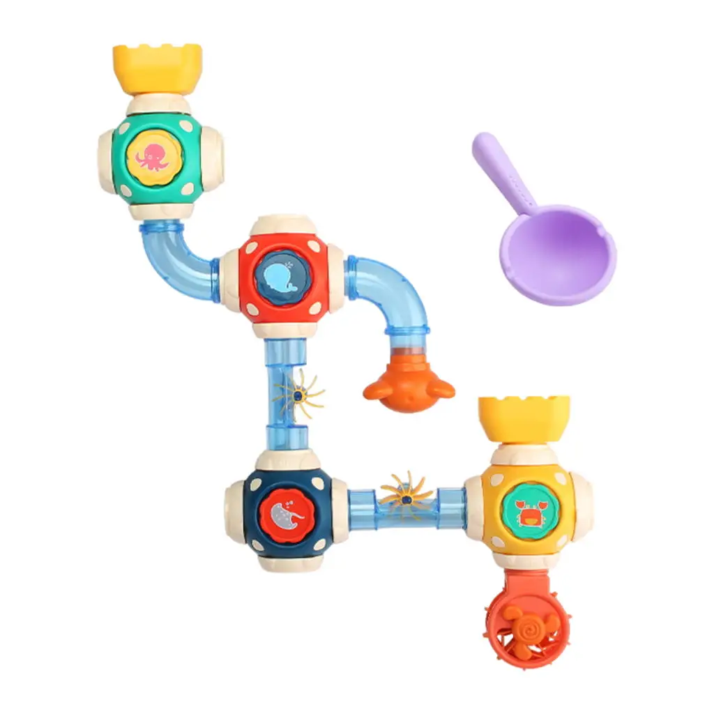 Creative Baby Bathing Toys DIY Pipes Tubes Bathtub Toy for Unisex Children