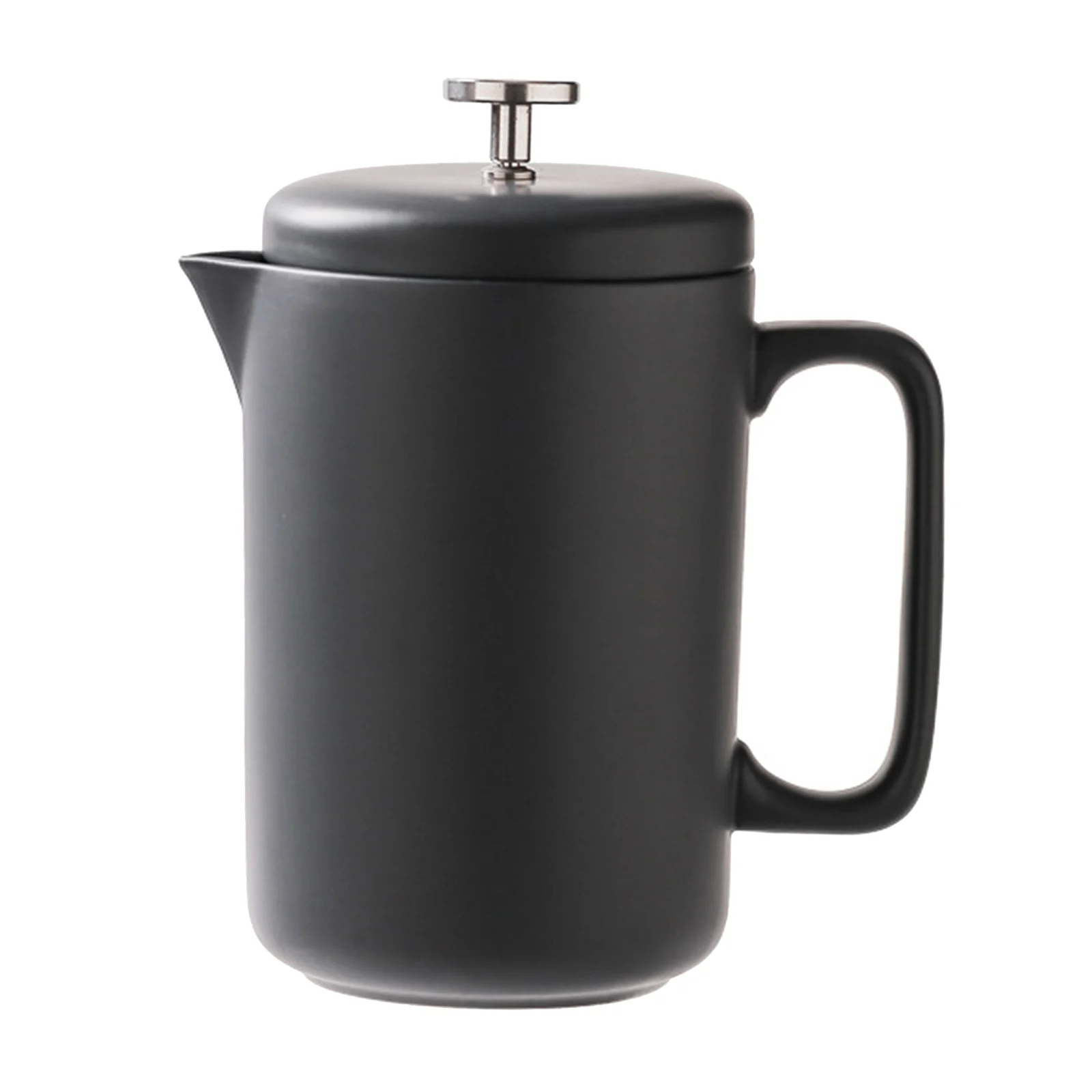 Durable Kitchen French Press Coffee Maker Ceramic with Handle for Good Coffee and Tea Office Rust-Free Dishwasher Safe