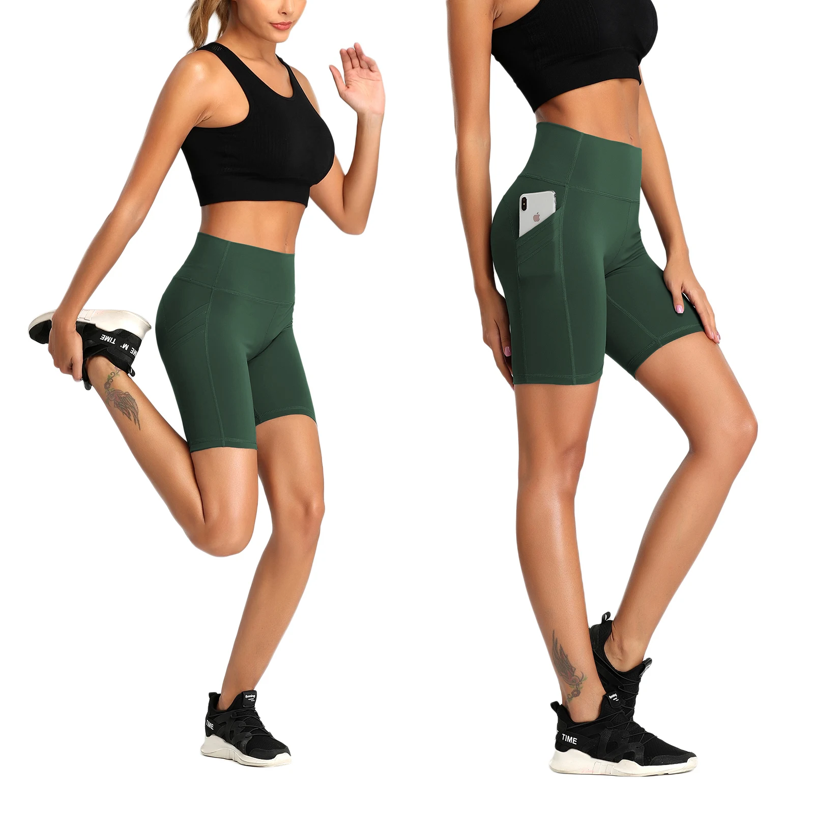 New Fashion Women Cycling Shorts Black High Waist Skinny Stretchy Shorts Summer Gym Sports Home Body Exercise Shorts workout shorts