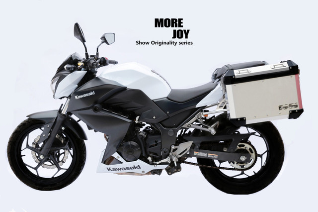 For Kawasaki Z250 Z300 Motorcycle Luggage Box Aluminum Side Box 