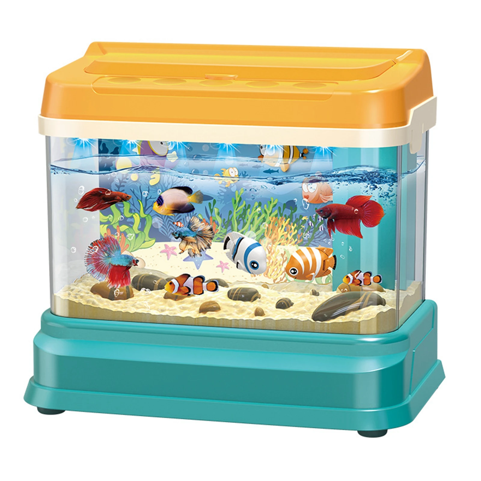 Children`s Fishing Toy Electric Games Set Aquarium Parent-child Interactive