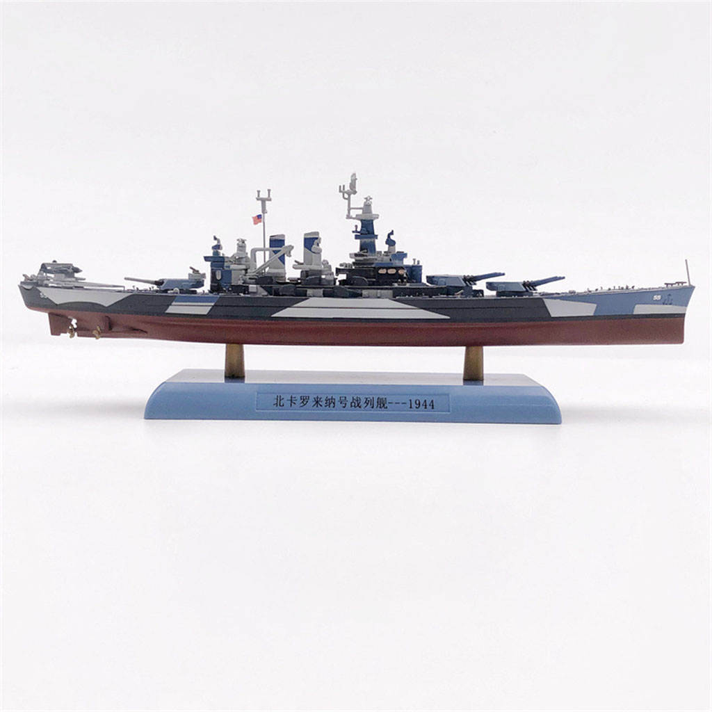 Simulation 1: 1000 Warship Model USS North Carolina (BB-55) Watercraft Model Finished Submarine Home Decor for Man Boy Souvenir