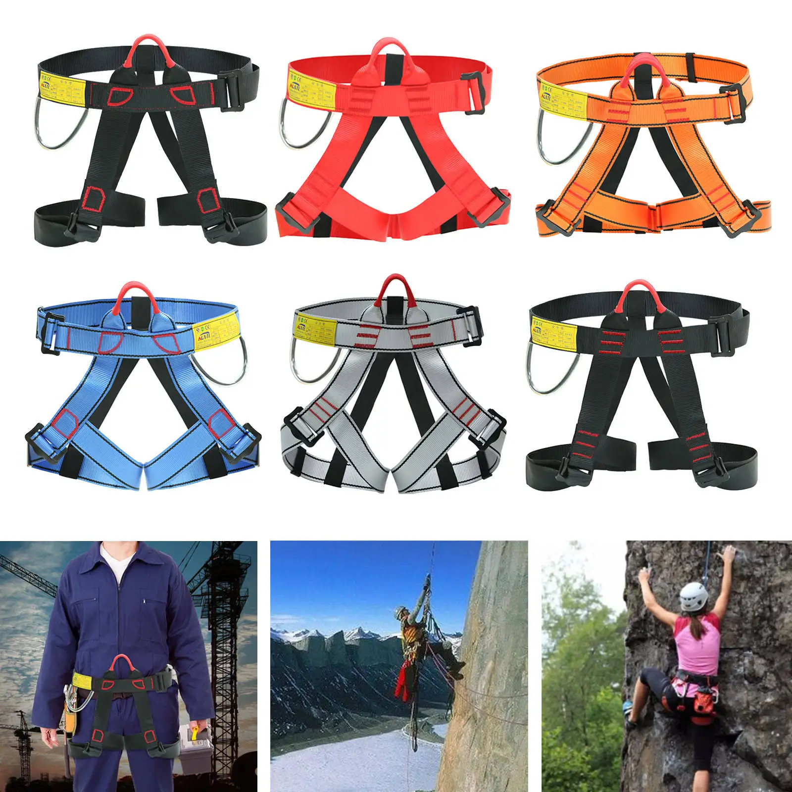 YaeCCC Full Body Climbing Harness Safety Harness Fall Protection for Mountaineering Fire Rescuing Rock Climbing Rappelling Tree 