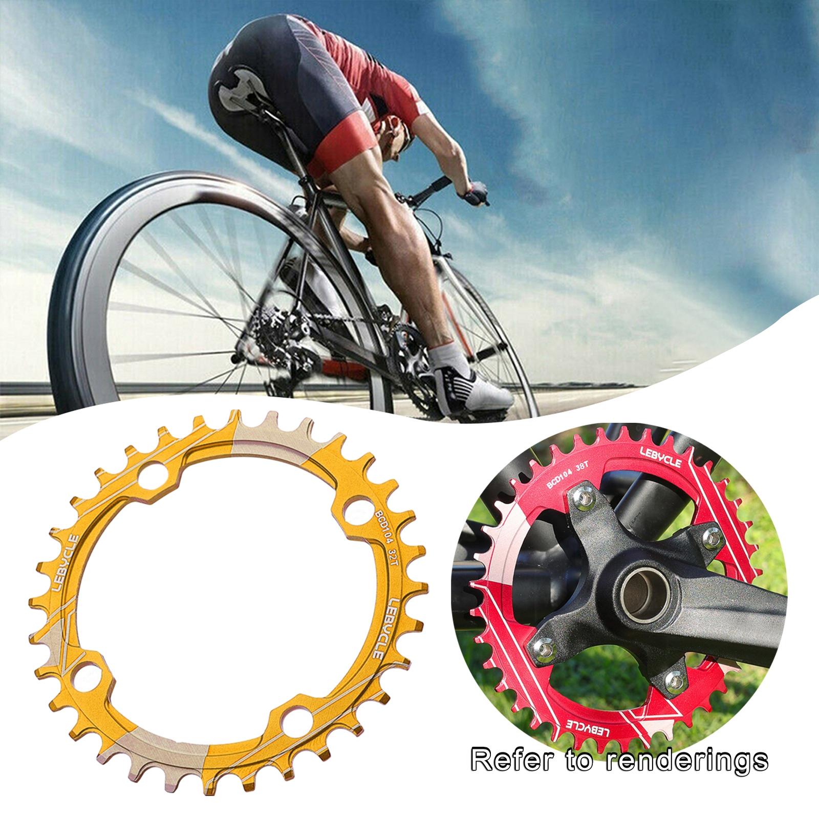 Round Mtb Chainring 104 BCD Narrow Wide Bike Crankset 32T 36T 38T 34 Teeth 104BCD Crown Mountain Bicycle Plate Chain Ring