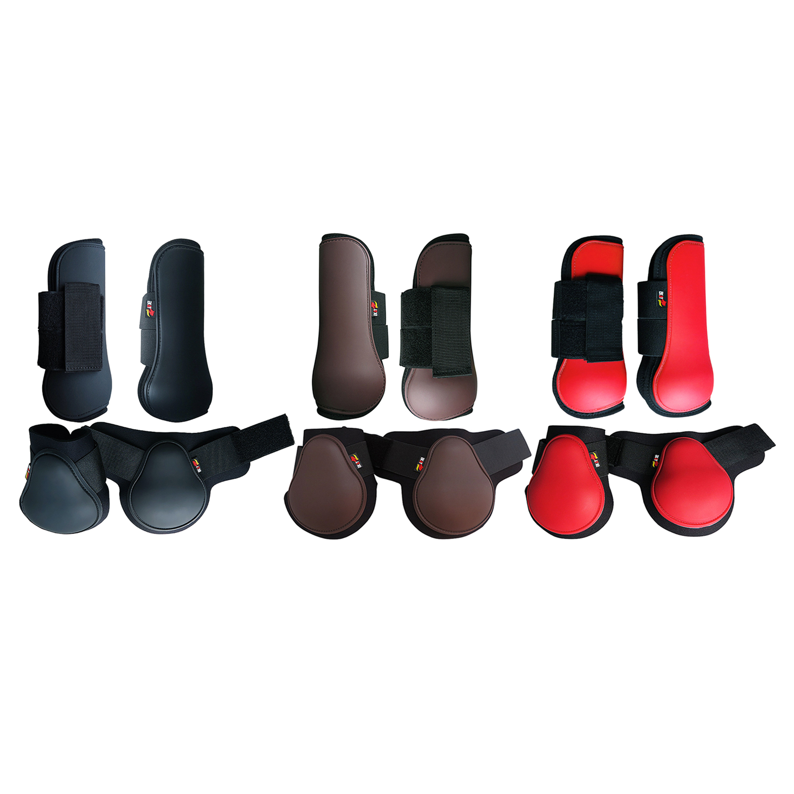 Horse Tendon Fetlock Boots Set of 4 Adjustable Brace Guards Protection Wrap