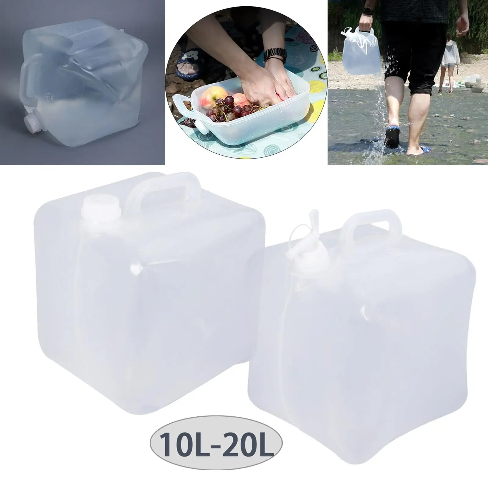 Portable Folding Bucket Empty 10/20L Square Bucket with Condiment liquid Packaging Container