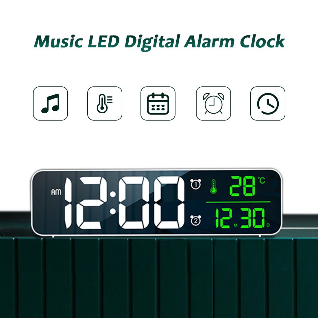 Alarm Clock Bedroomled Desk Clock With Usb Port Digital Mirror Alarm Clock For Bedrooms Snooze Function Electronic Desk Clocks Styleawhite