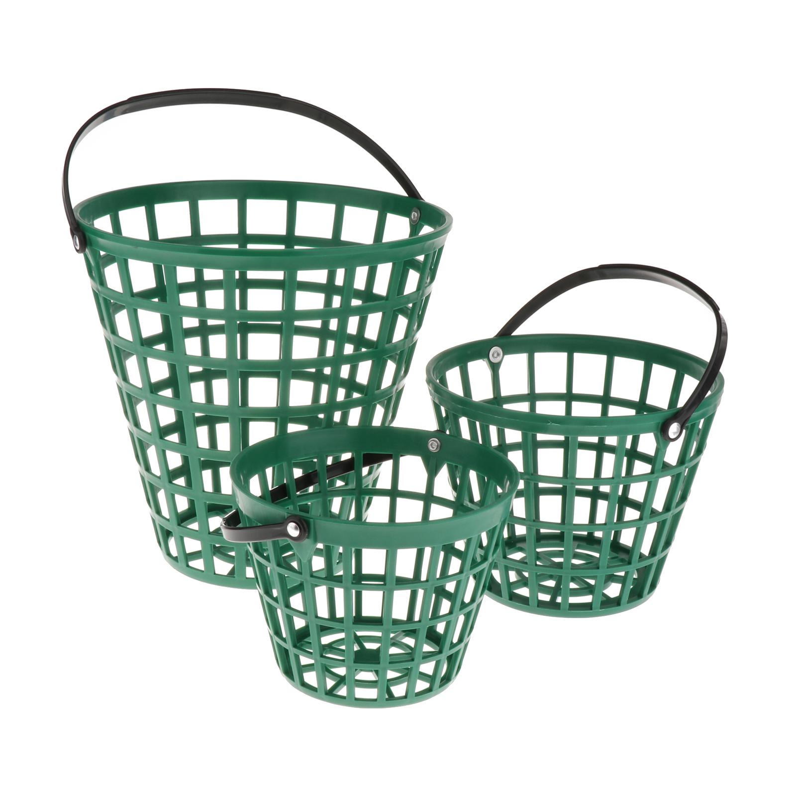 High Strength Golf Ball Basket, Durable Golf Course Balls Carrier Carry Bucket Container, Ball Holder with Rotatable Handle