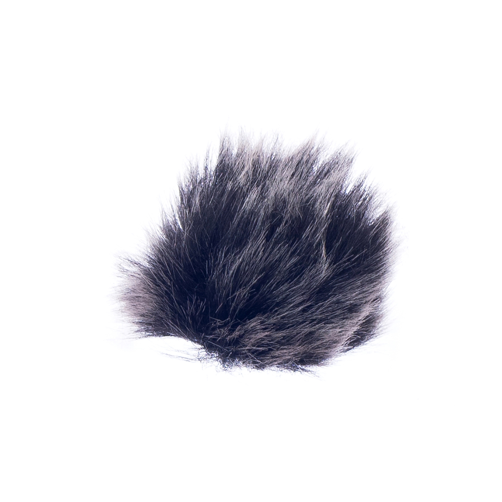 Black Fur Windshield Wind Muff for Lapel Lavalier Clip-on Microphone Mic