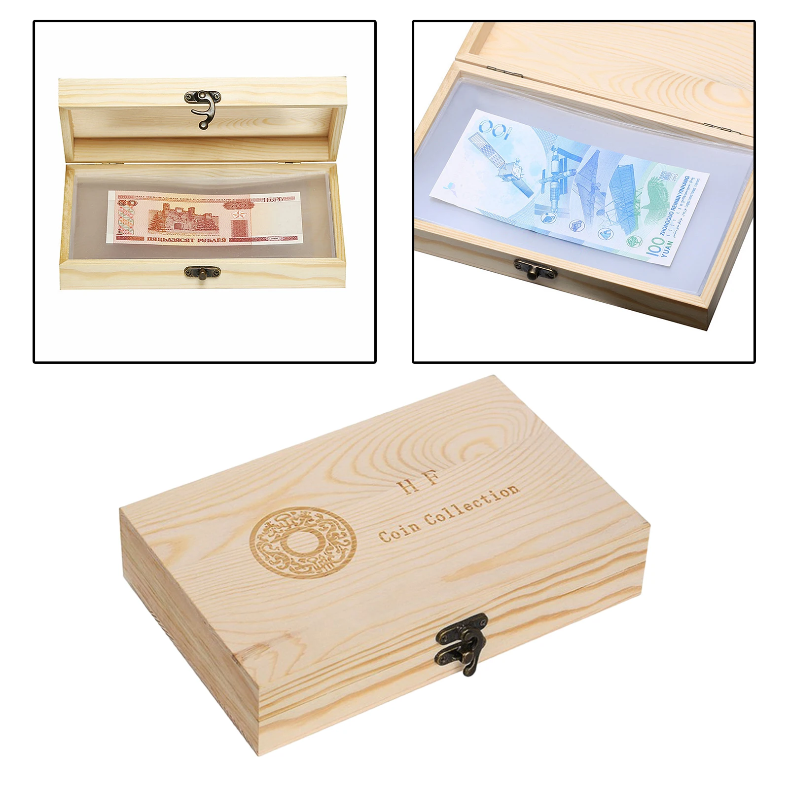 Paper Money Storage Case Holder Album Banknotes Currency Collection Box Save Space