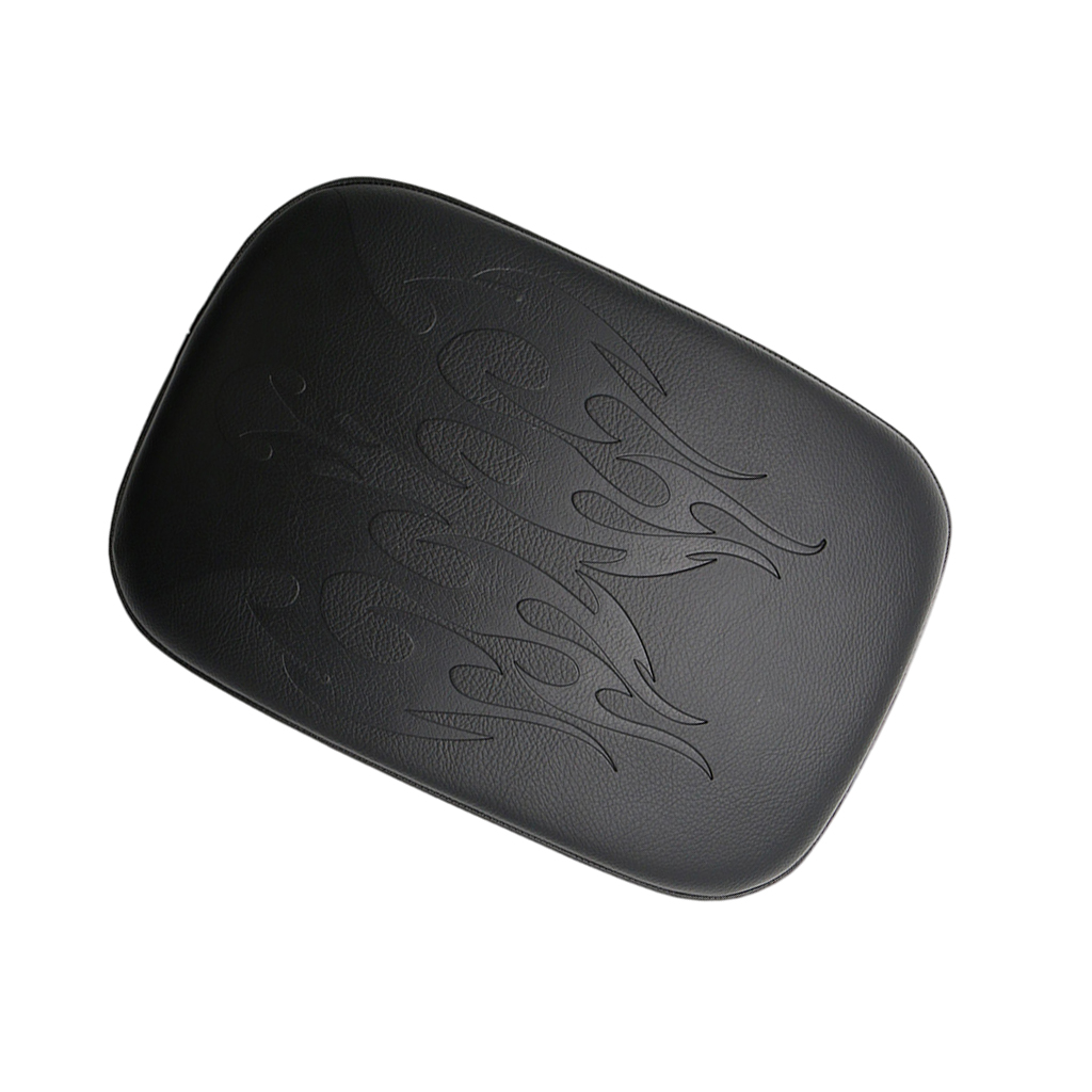 Motorcycle Rear Passenger Seat Cushion Pillion Pad for Harley Cruiser for Chopper for Bobber XL 883 1200 Flame Pattern