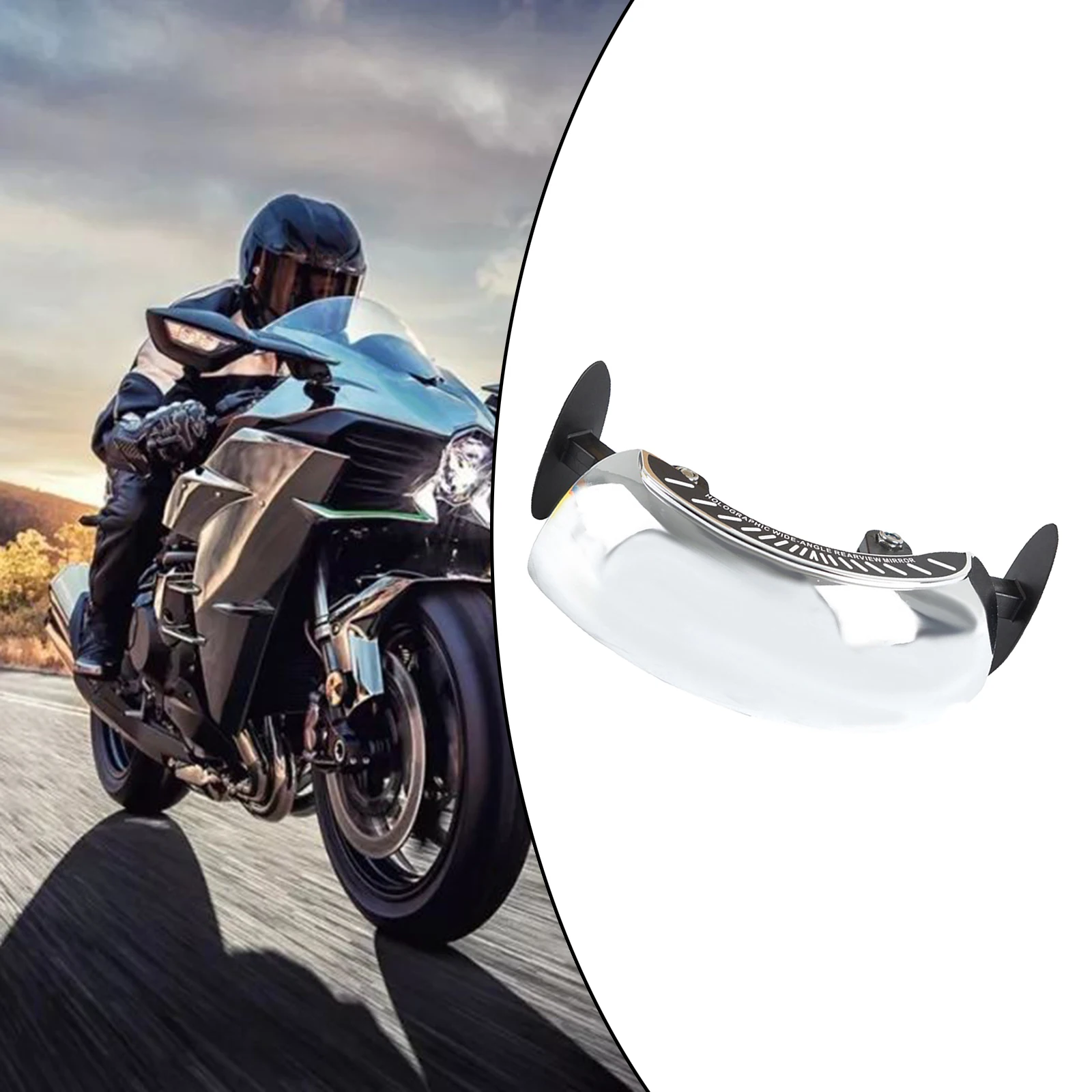Safety Auxiliary Windscreen Universal Wide Angle Rearview Mirrors Safety Rear View Mirror Fit for Motorcycles Motocross