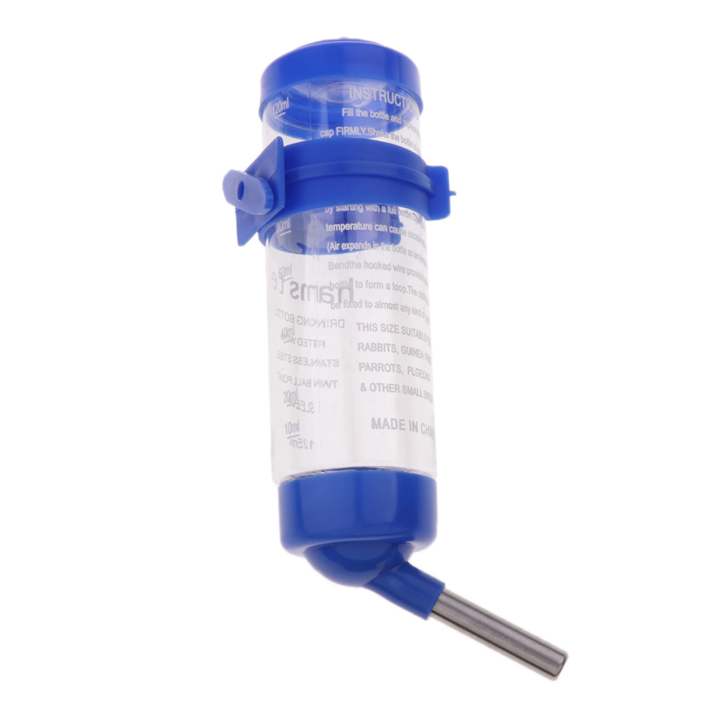 Small Animal Water Bottle | Great for Hamsters, Mice, Guinea Pigs & Rabbits 125ml