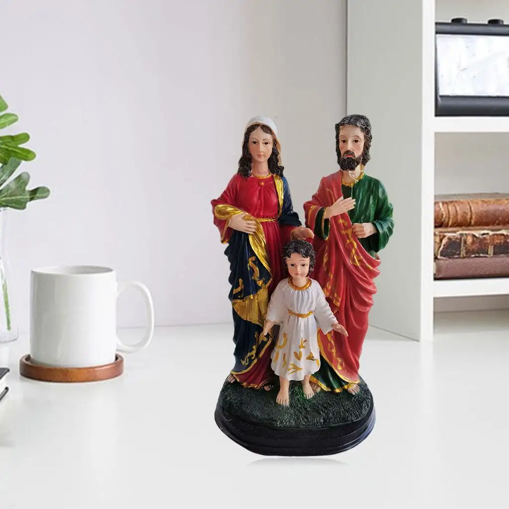 Religious Holy Jesus Family Statues, Inspiring Holy Family Spiritual Feng-Shui European Statue Figures for Office Christianity