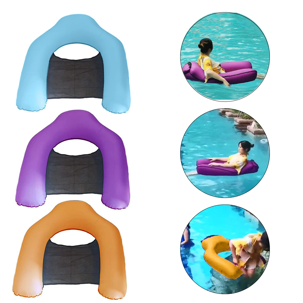 Durable Water Hammock Backrest Float Chair Foldable Lounger Travel Sofa