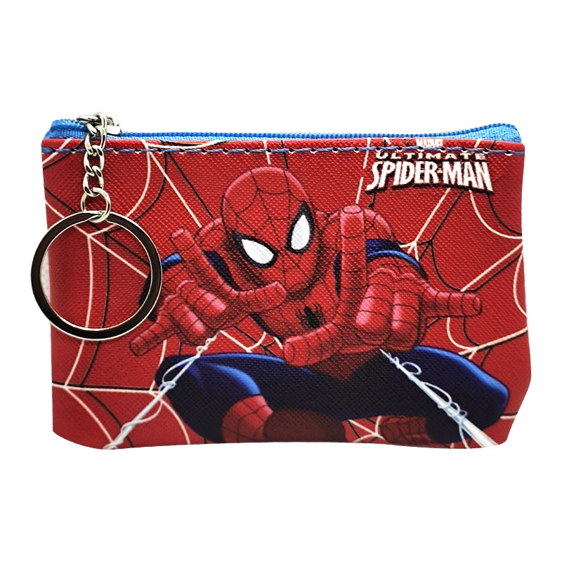 Disney Marvel Spider-Man New Children's Coin Purse High-quality Large-capacity Boy's Coin Purse PU Zipper Fashion Small Wallet