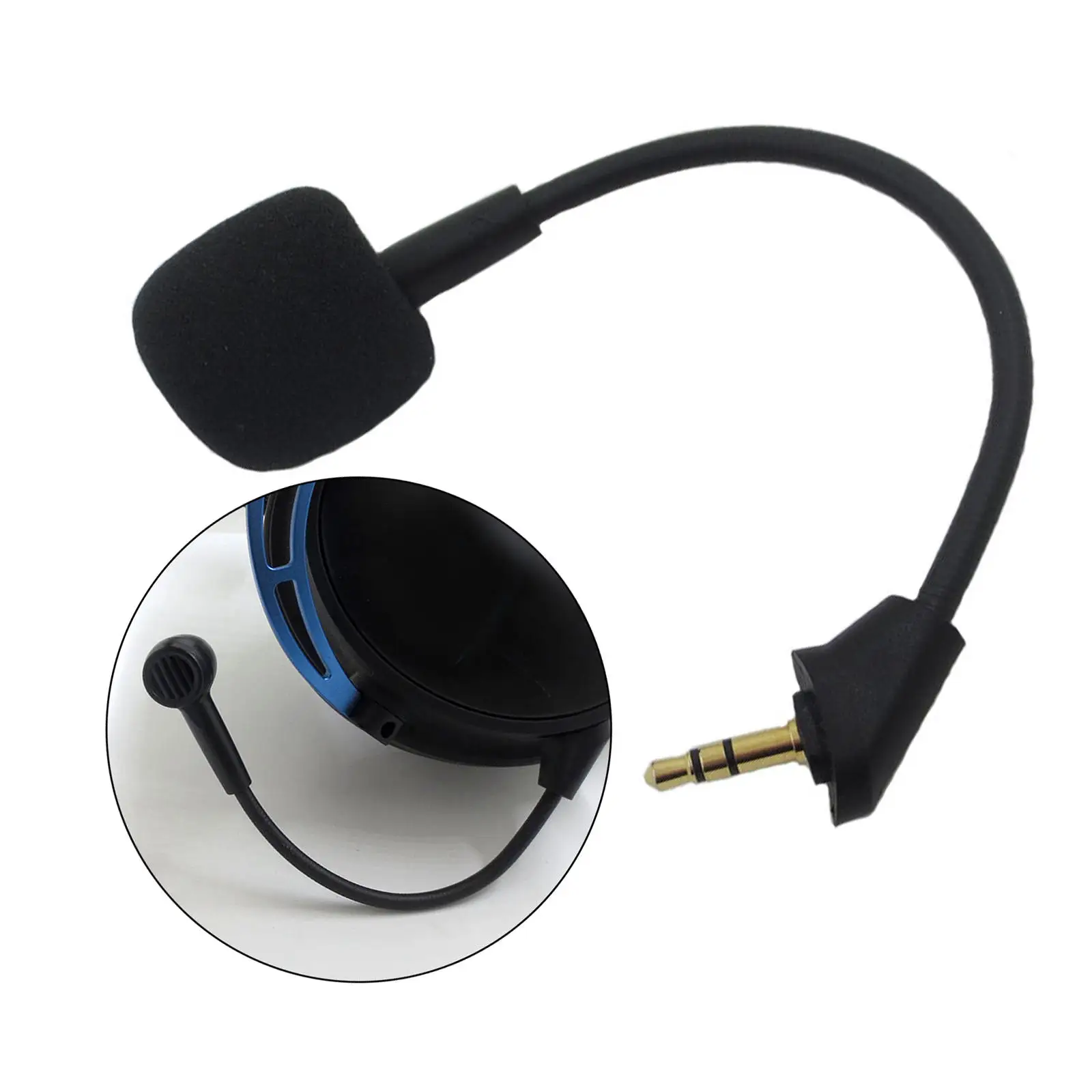 Replacement Noise Cancelling Micphone Detachable PC Headsets Boom Microphone 3.5mm Microphone for Hyperx Cloud Alpha S Headset