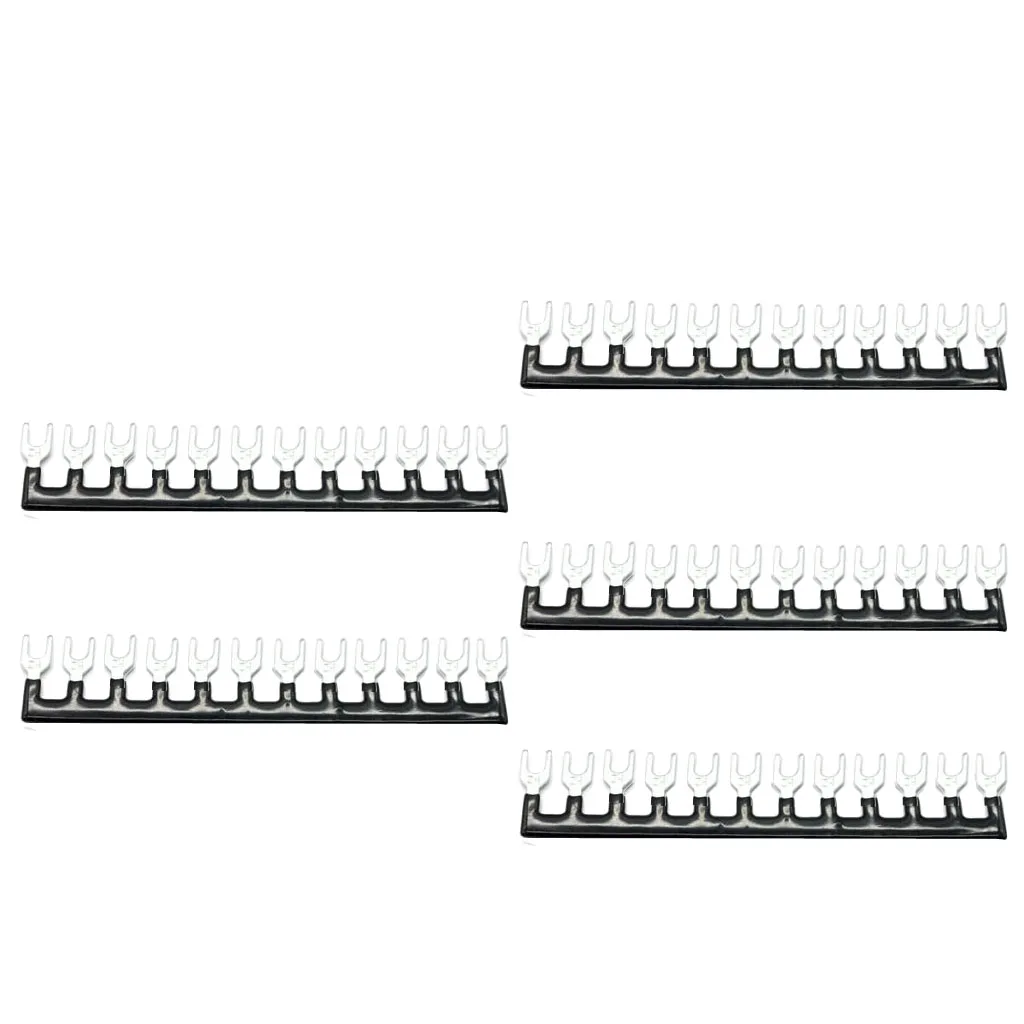 dolity 5 Pieces 600V 15A 12 Positions Barrier Strips Dual Row Screw Terminal Blocks