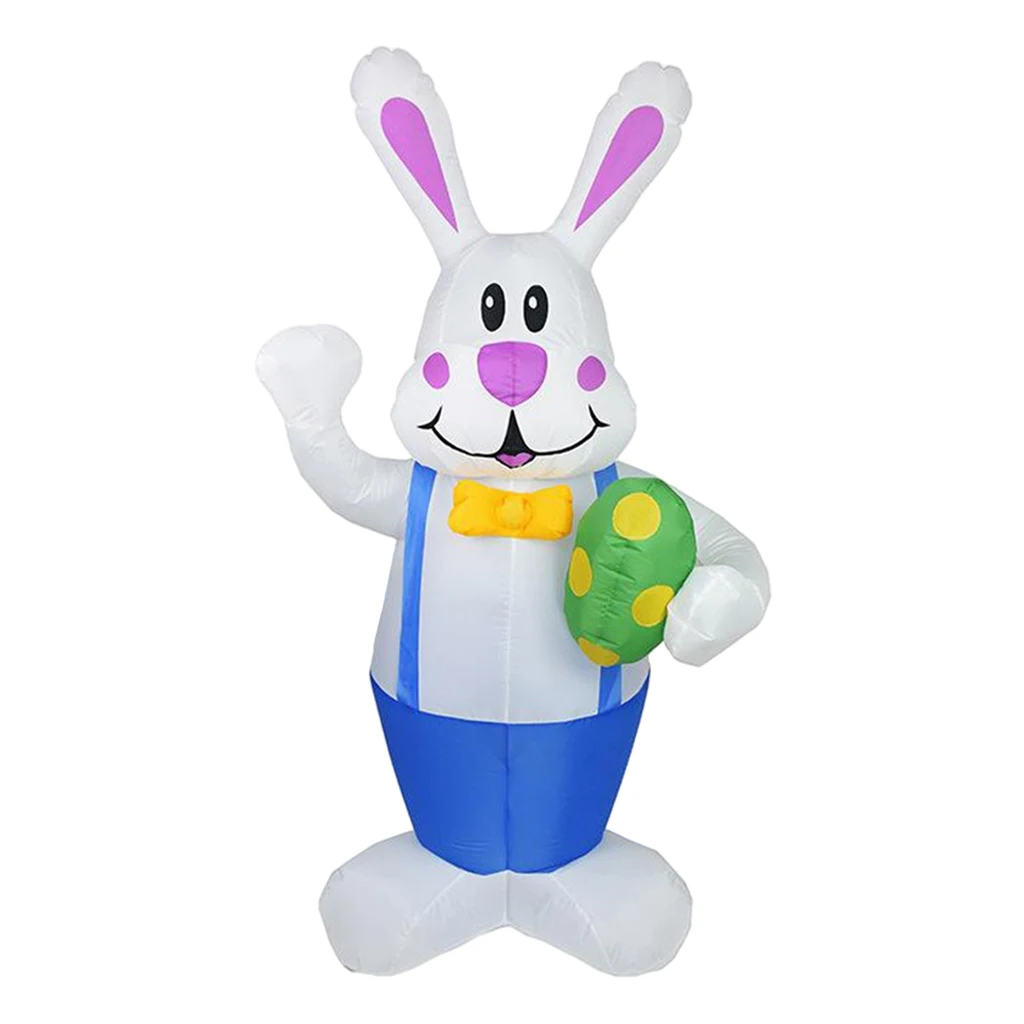 6ft Inflatable Easter Bunny Luminous  Rabbit Build-in LEDs Decor Toy