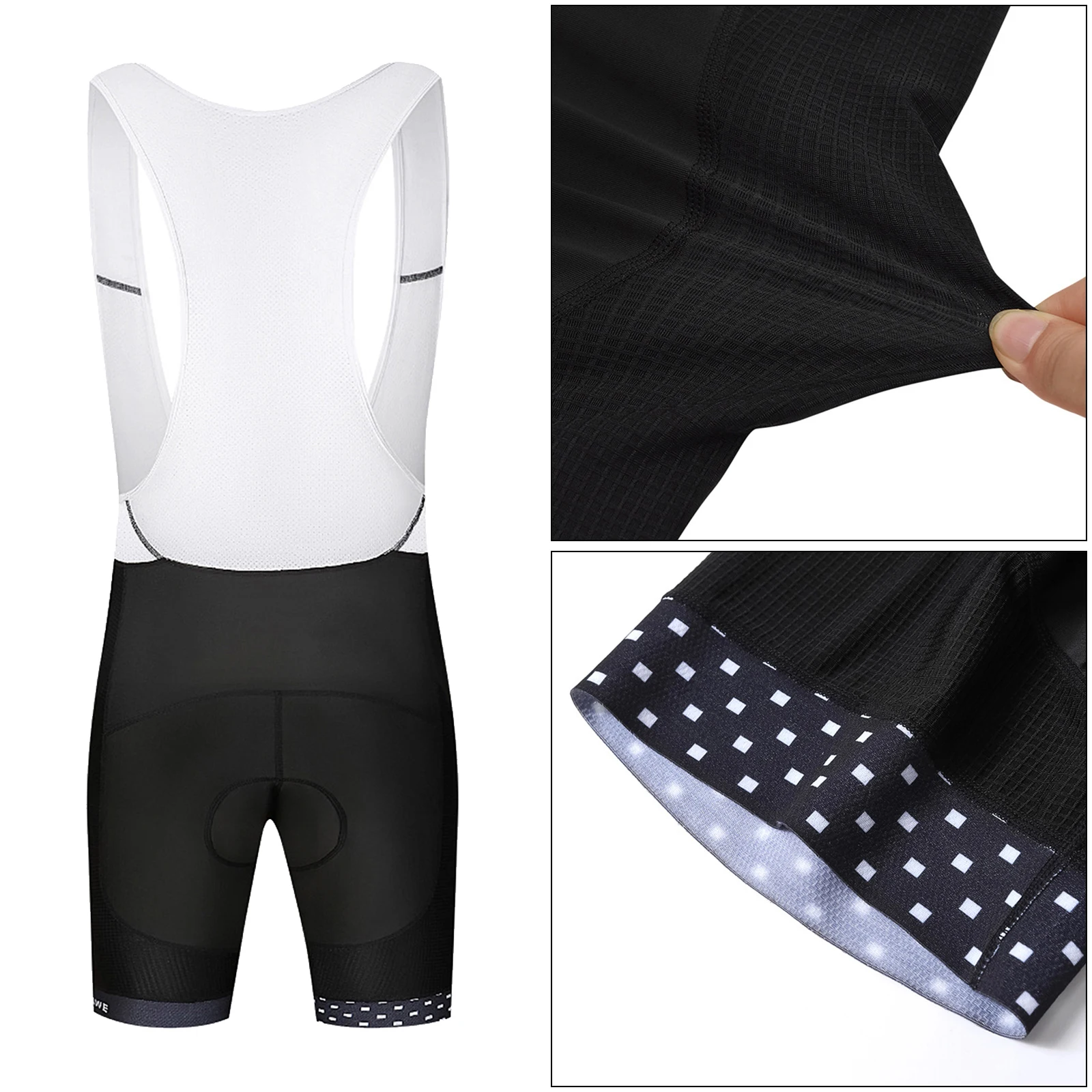 Men Cycling Bib Shorts Bicycle Padded Tights Shorts Mountain Bike Pants Outdoor Sports Shorts Gym Fitness Exercise Gear