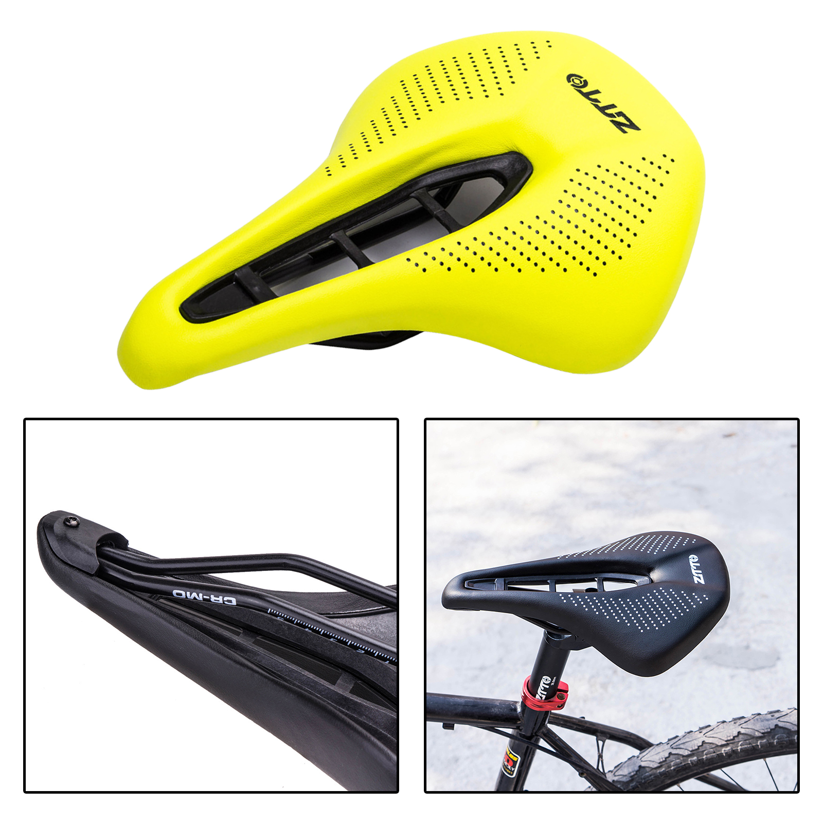 Breathable Comfortable Wide Microfiber Leather Bike Seat Shockproof Lightweight Outdoor Bicycle MTB Saddle for Men Women