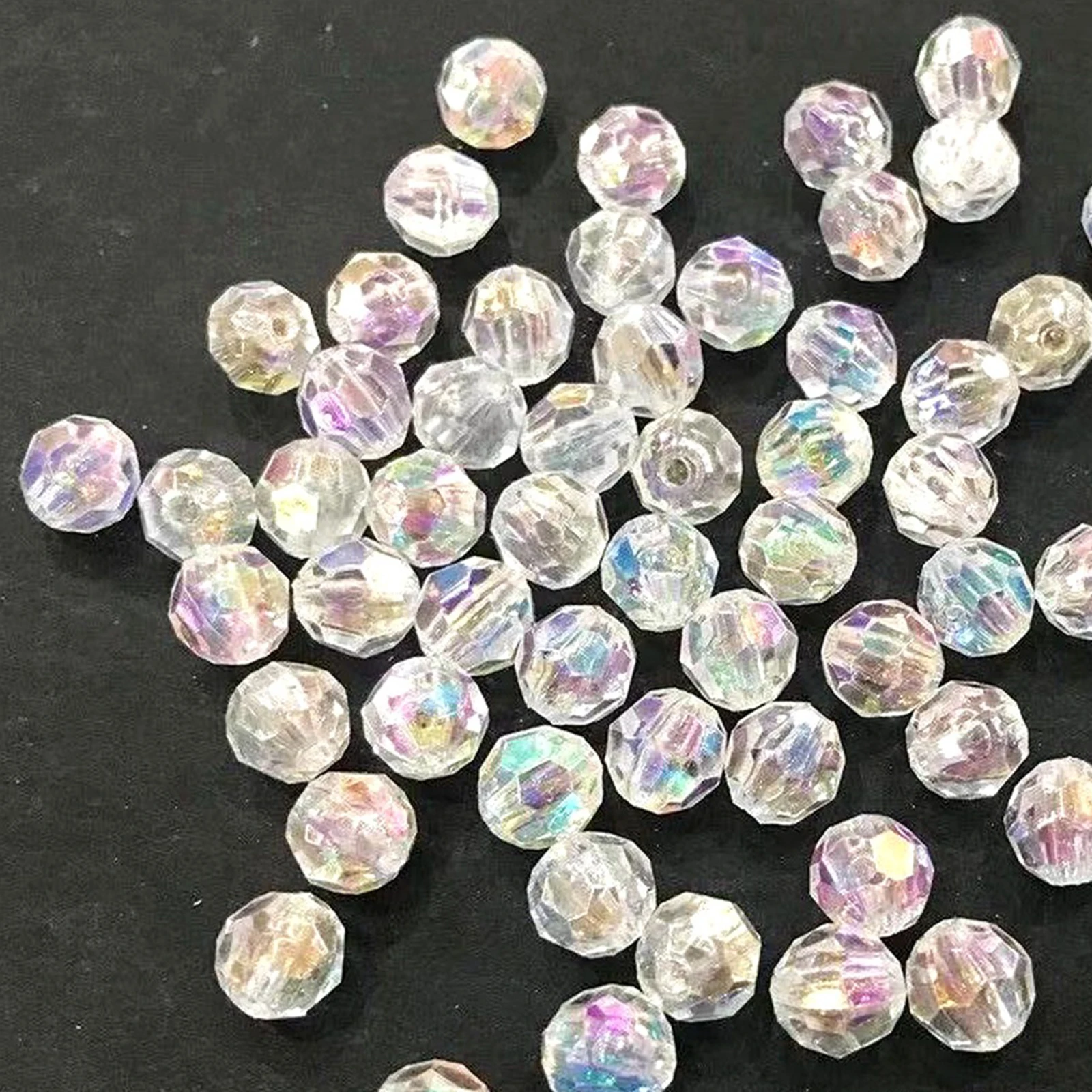 500x Clear Acrylic Beads AB Color Spacer Beads DIY Jewelry Beading Craft
