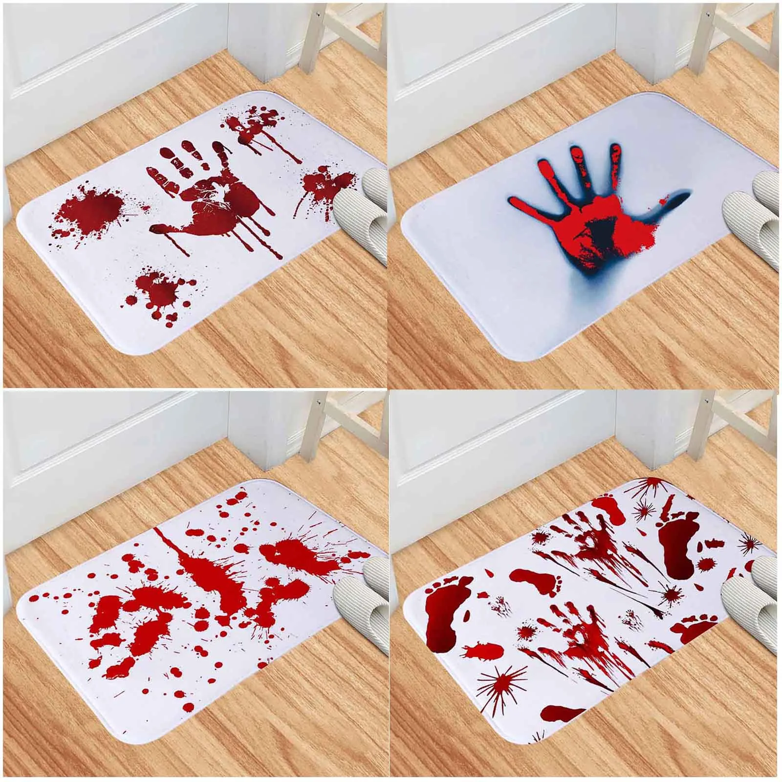 UK Blood Footprint Anti-slip Mat Creative Horror Bloody Door Mat Popular MquyyO 