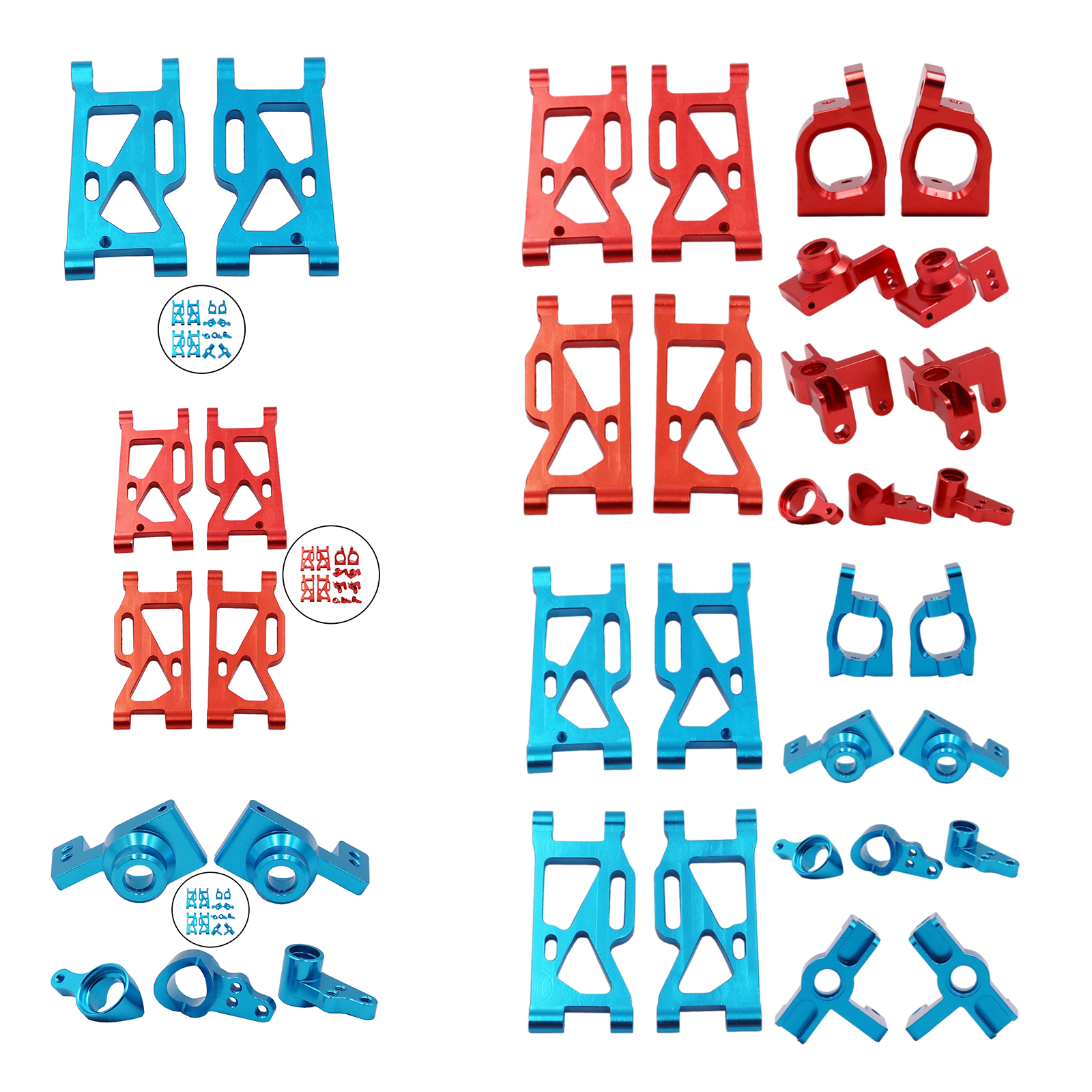 1/14 Wltoys 144001 Remote Control car Full car Metal accessories C block Front and rear Swing arm steering cup Set