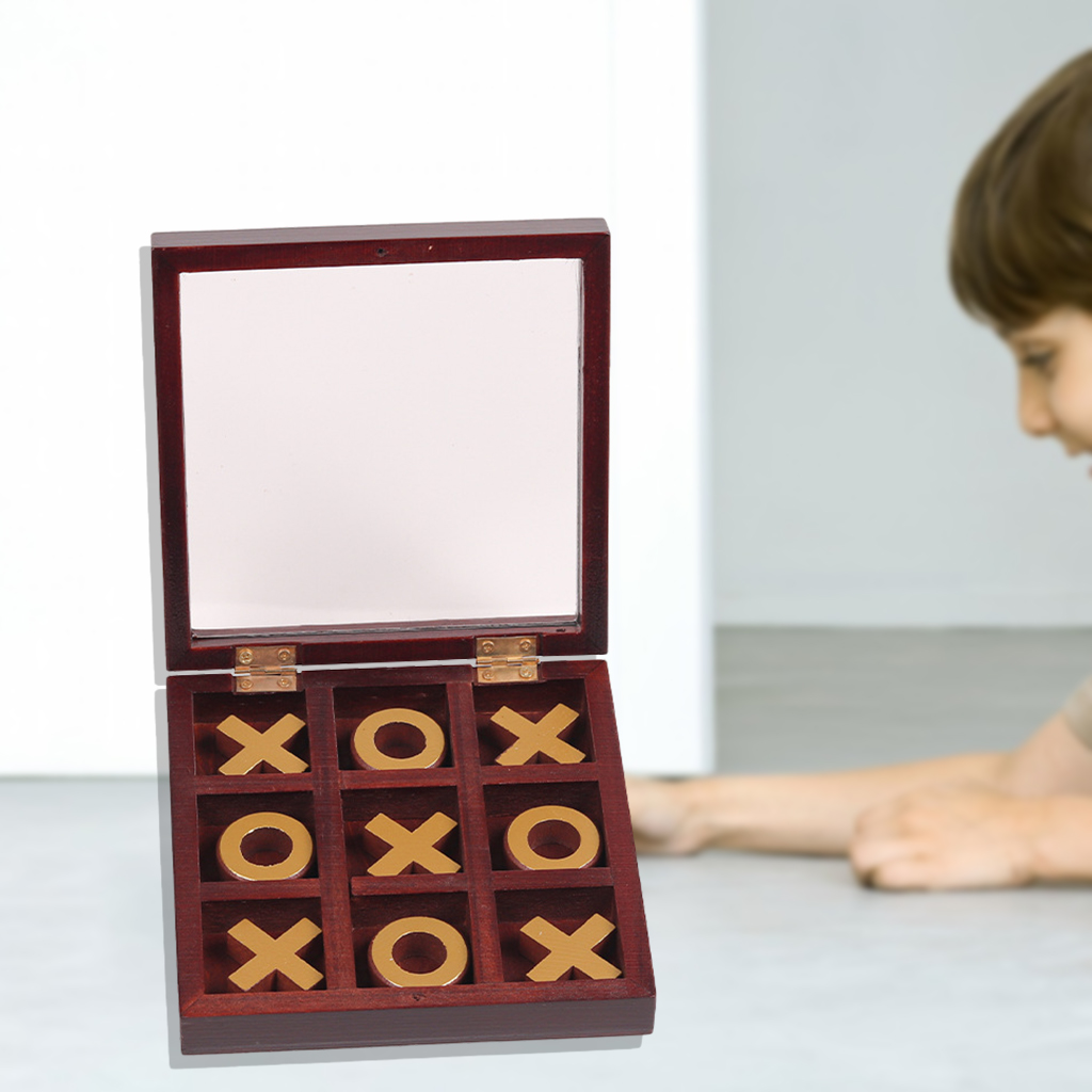 Classic Tic-Tac-Toe Game Noughts Party Set Double Battle Toy Coffee Table