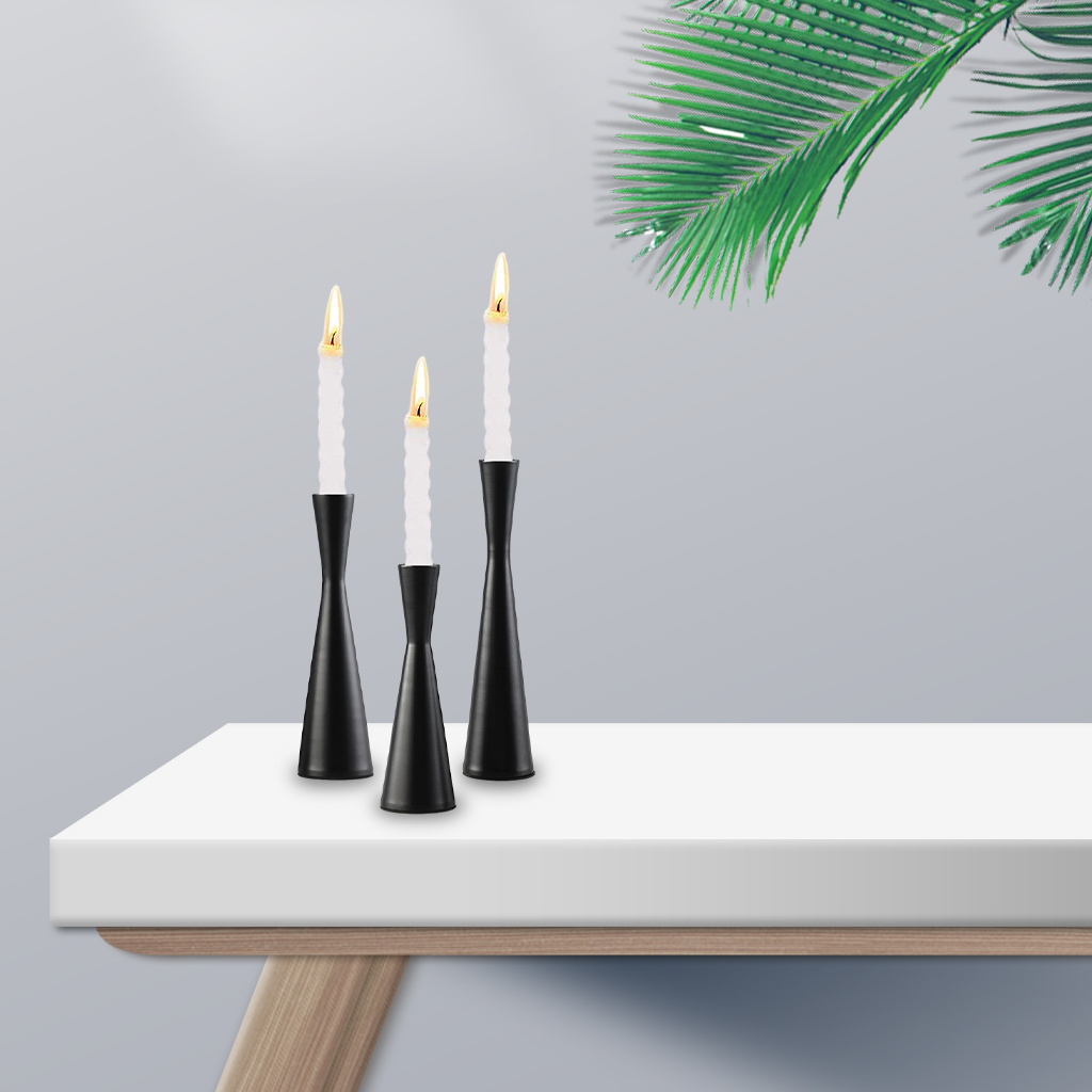 3x Modern Candlestick  Candle Holder for Home Desktop Wedding Decor