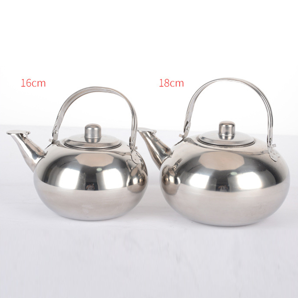 Stainless Steel Teapot Coffee Pot Tea Kettle With Strainer Infuser Filter