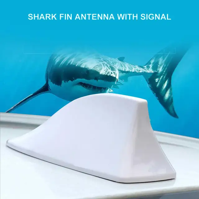 Weiß Dach AM/ FM Shark Fin Vortex Antenne Stereo Radio Signal Luft