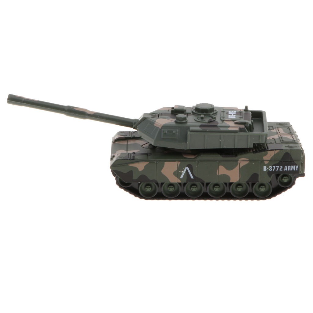 1/43 Alloy M1A2 Main Battle Tank Model Pull Back Toy for Kids Toddlers Gift